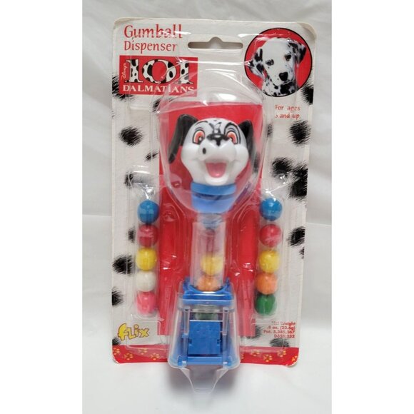 Vintage 1996 Flix Disney 101 Dalmatians Gumball Dispenser Collectible Toy NOS - Picture 1 of 7
